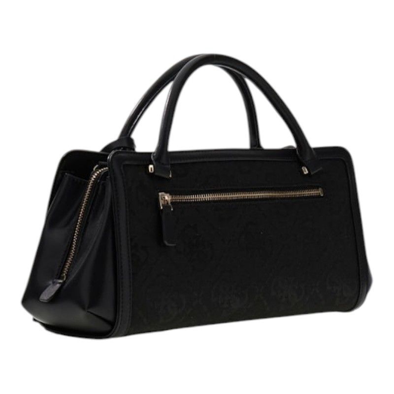 Guess - Audrey Logo Sml Gfrnd Satchel - Zwart