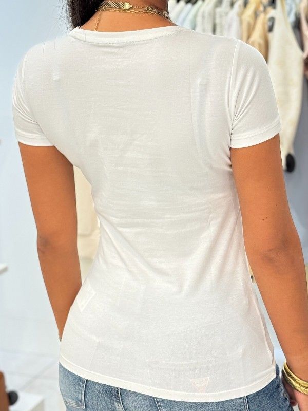 Guess - Basic V-neck - Wit