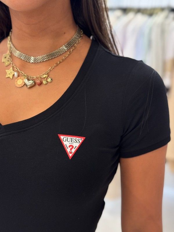 Guess - Basic V-neck - Zwart