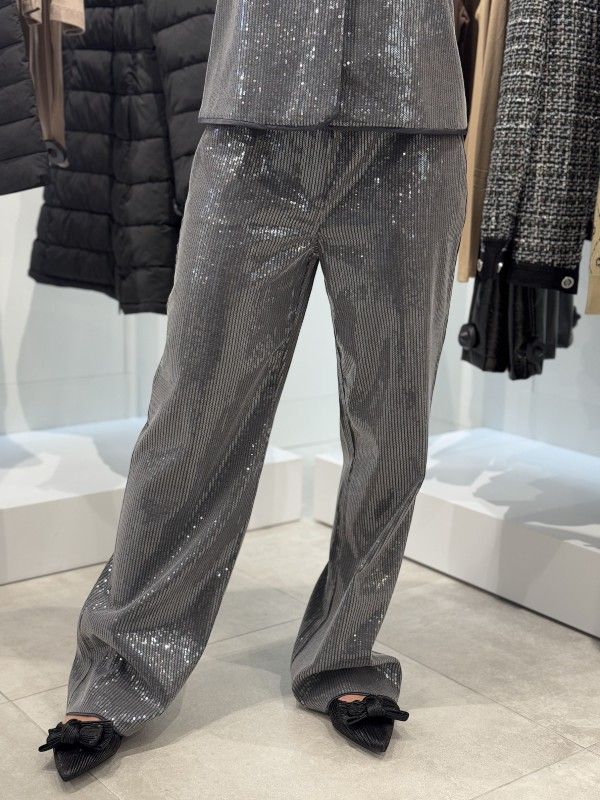 Guess - Cassia Cargo Sequins Pants - Zilver