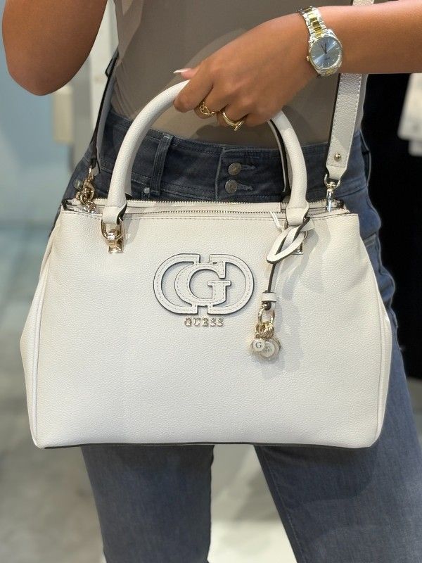 Guess - Calebra Hobo Status Satchel - Wit