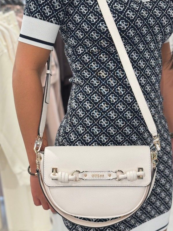 Guess - Camelia Flap Shoulder Bag - Wit