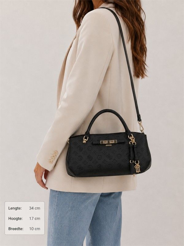 Guess - Carmella 3 Comp Satchel - Zwart