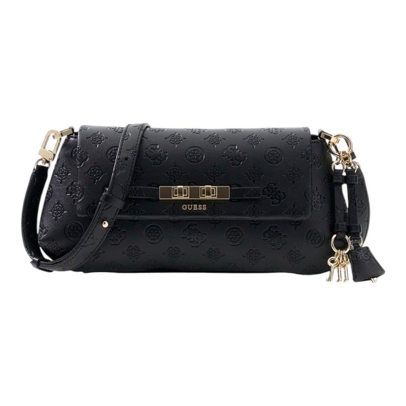 Guess - Carmella Crossbody Flap - Zwart