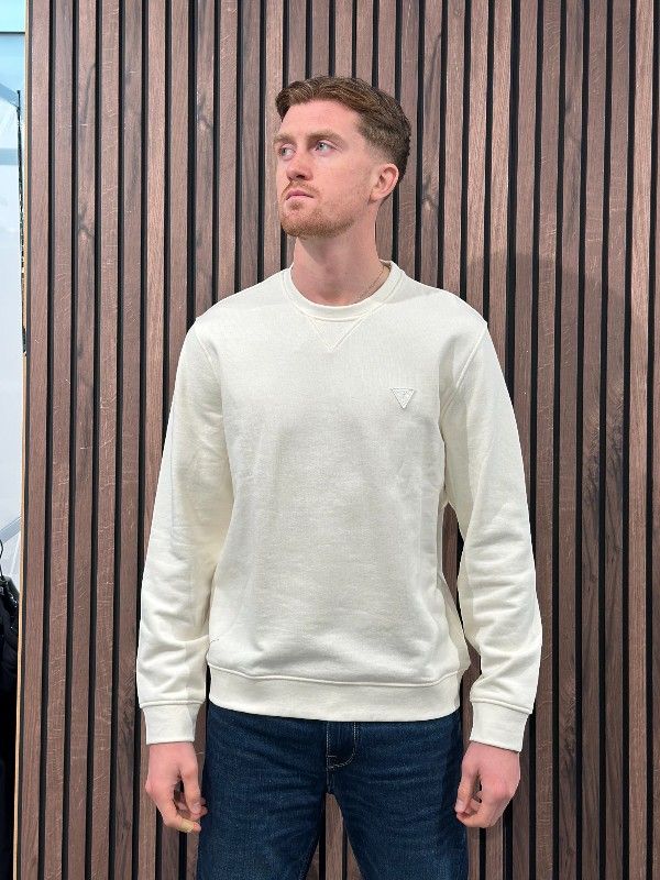 Guess - Cn Ls Basic Sweatshirt - Wit