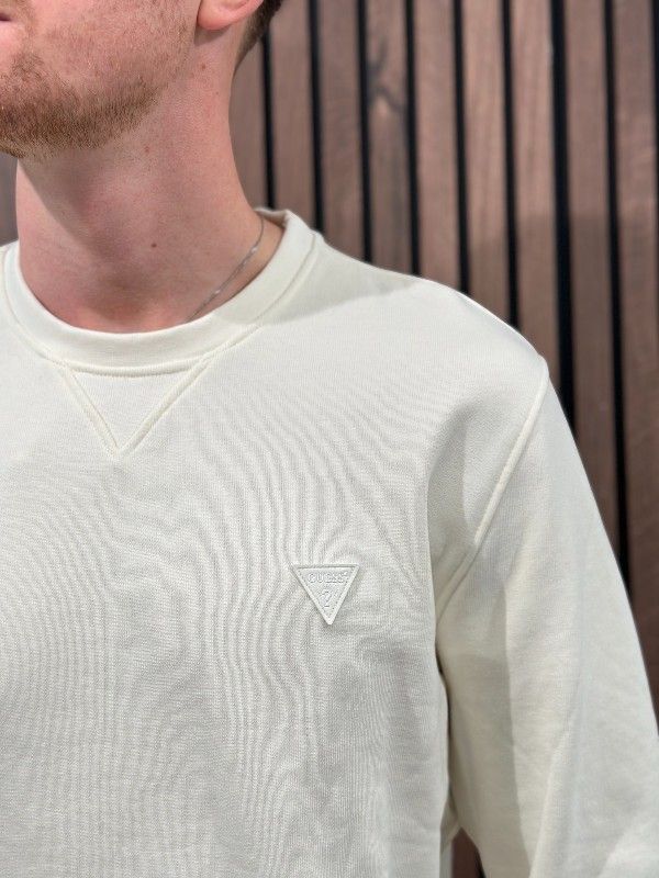 Guess - Cn Ls Basic Sweatshirt - Wit