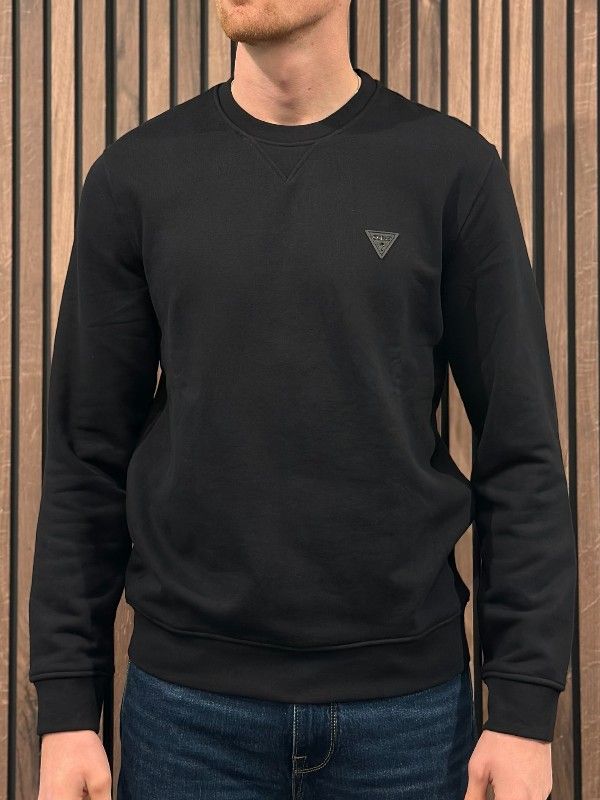 Guess - Cn Ls Basic Sweatshirt - Zwart