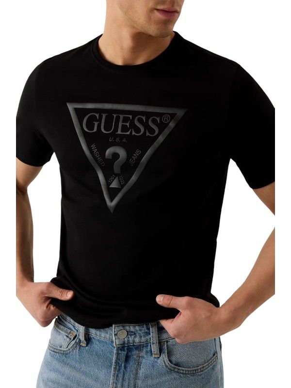 Guess - Cn Ss Core Triangle Logo Tee - Zwart