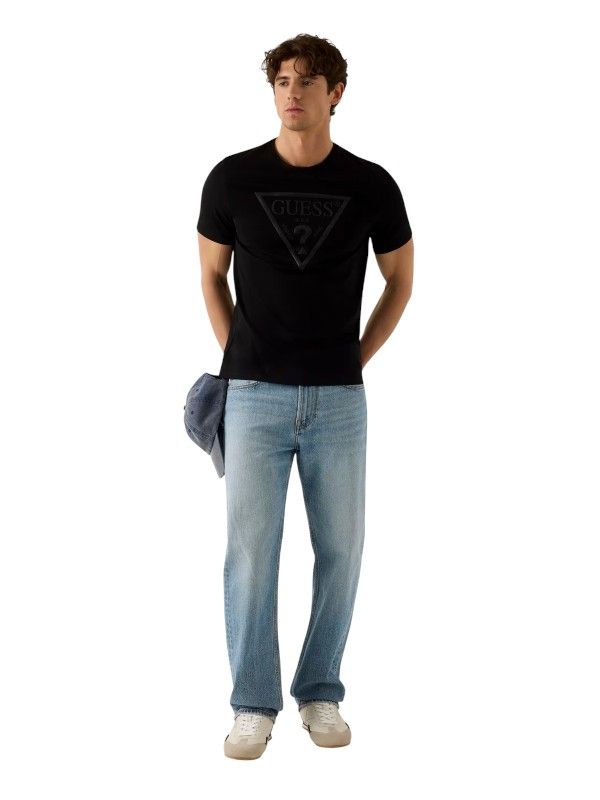 Guess - Cn Ss Core Triangle Logo Tee - Zwart