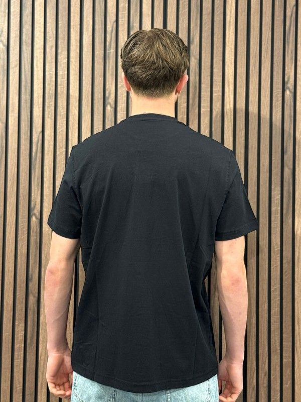 Guess - Cn Ss Guess Logo Contrast Stit - Zwart