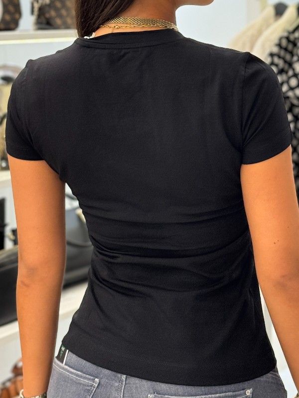 Guess - Cn Ss Guess Logo Tee - Zwart