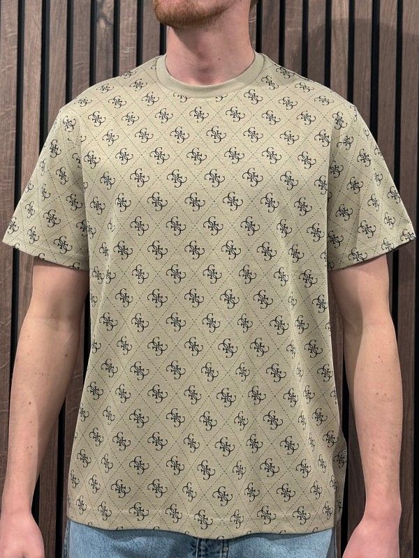 Guess - Cn Ss Jacquard 4G Knit Top - Beige