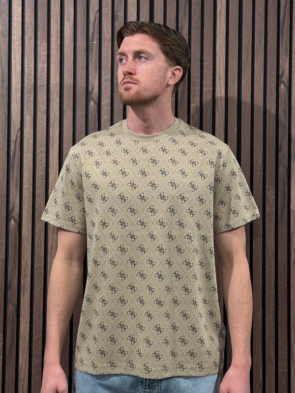 Guess - Cn Ss Jacquard 4G Knit Top - Beige