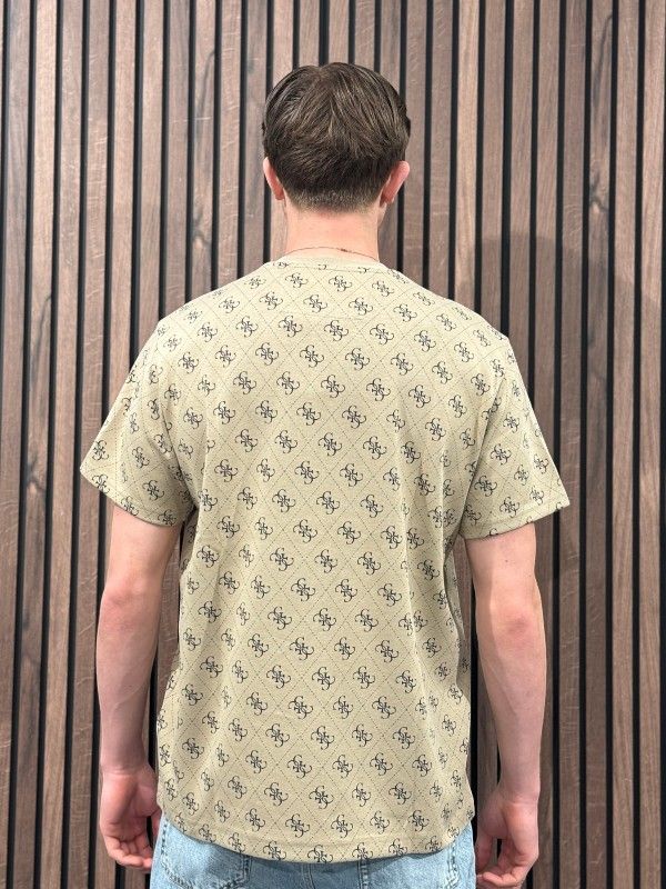 Guess - Cn Ss Jacquard 4G Knit Top - Beige