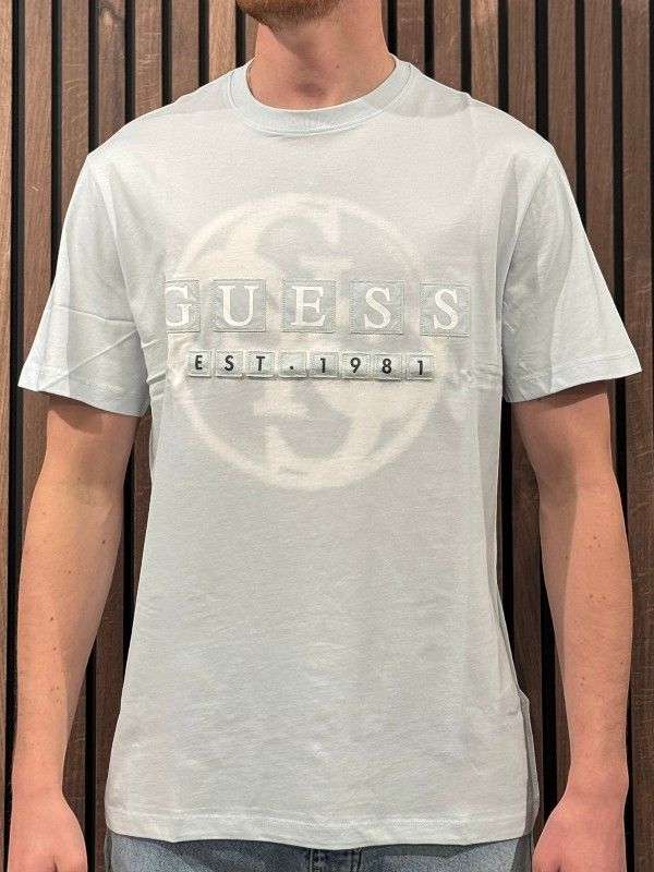 Guess - Cn Ss Patch Logo 4G Tee - Blauw