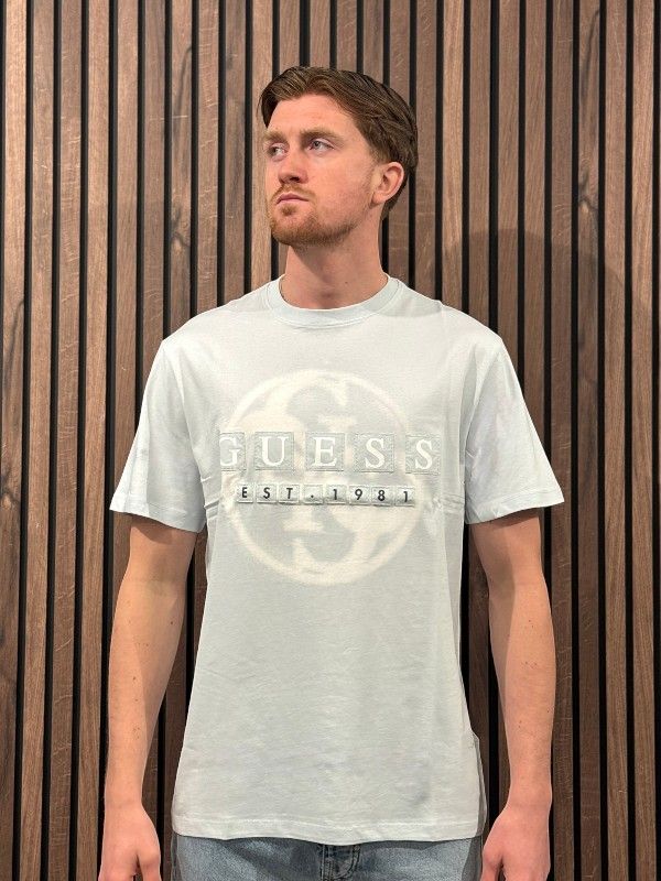 Guess - Cn Ss Patch Logo 4G Tee - Blauw