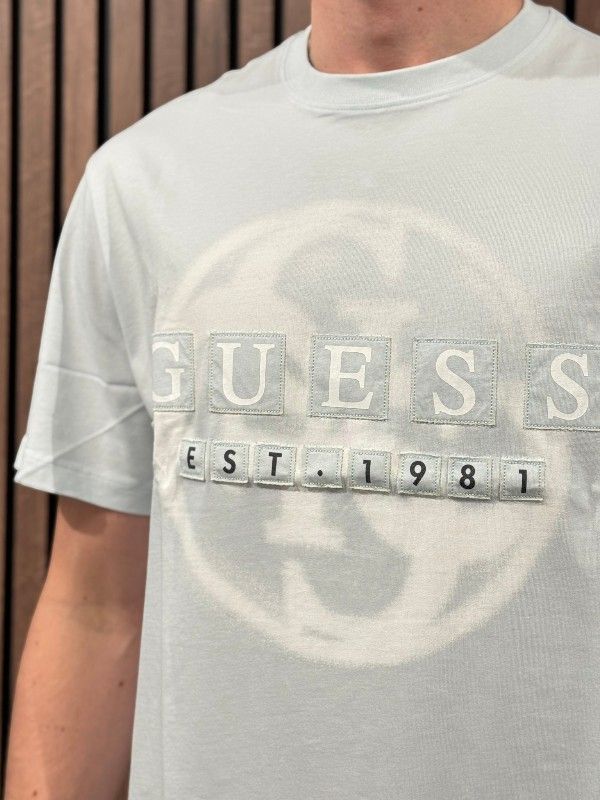 Guess - Cn Ss Patch Logo 4G Tee - Blauw