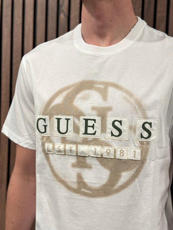 Guess - Cn Ss Patch Logo 4G Tee - Wit