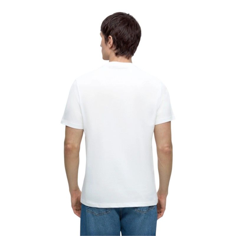Guess - Cn Ss Triangle Leaves Embroide - Wit
