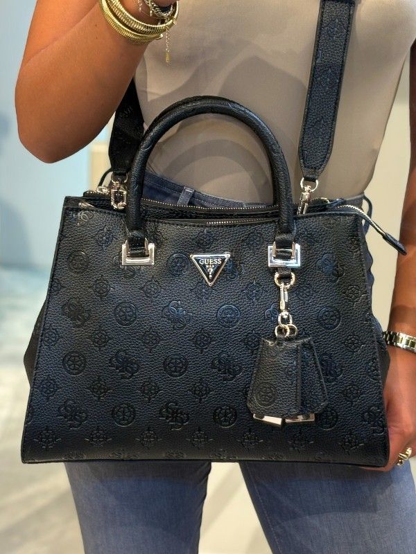 Guess - Cresidia II Society Satchel - Zwart