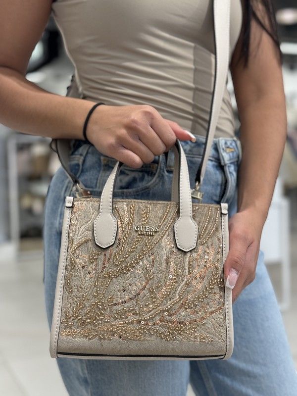 Guess - Silvana Mini 2 Comp Tote - Goud