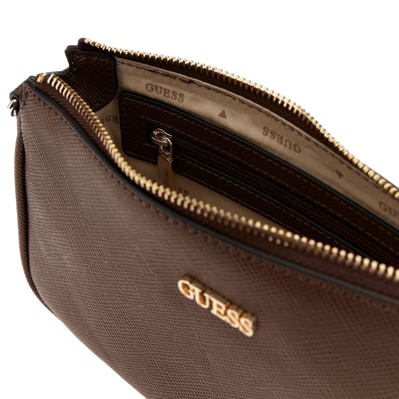 Guess - Noelle Dbl Pouch Crossbody - Bruin