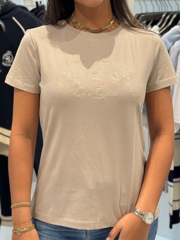 Guess Active - Marina Ss Cn T-shirt - Beige