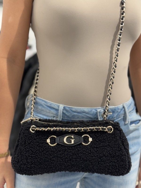 Guess - Aslia Cnvtbl Top Zip Bag - Zwart