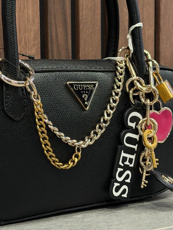 Guess - Davina Small Satchel - Zwart