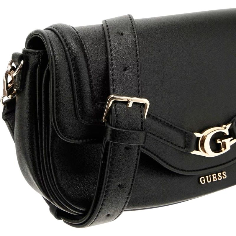 Guess - Dea Flap Shoulder Bag - Zwart