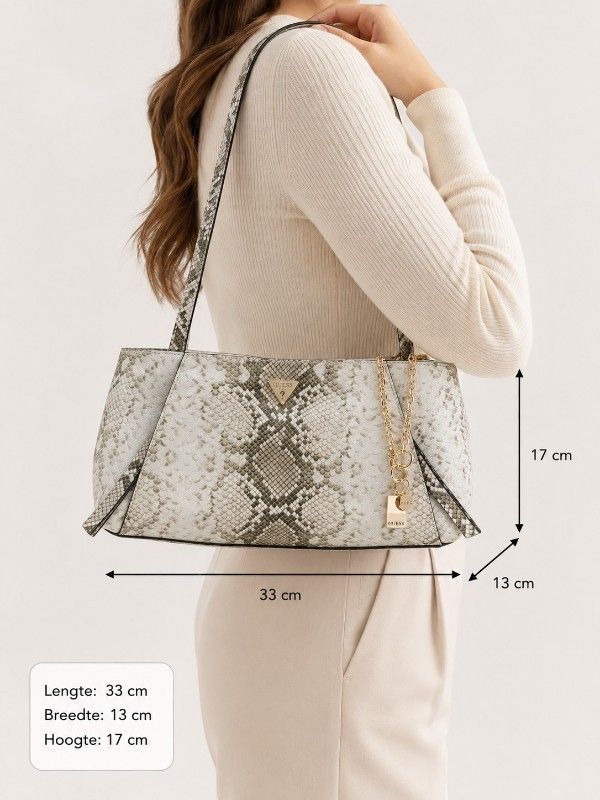 Guess - Devon Shoulder Satchel - Wit