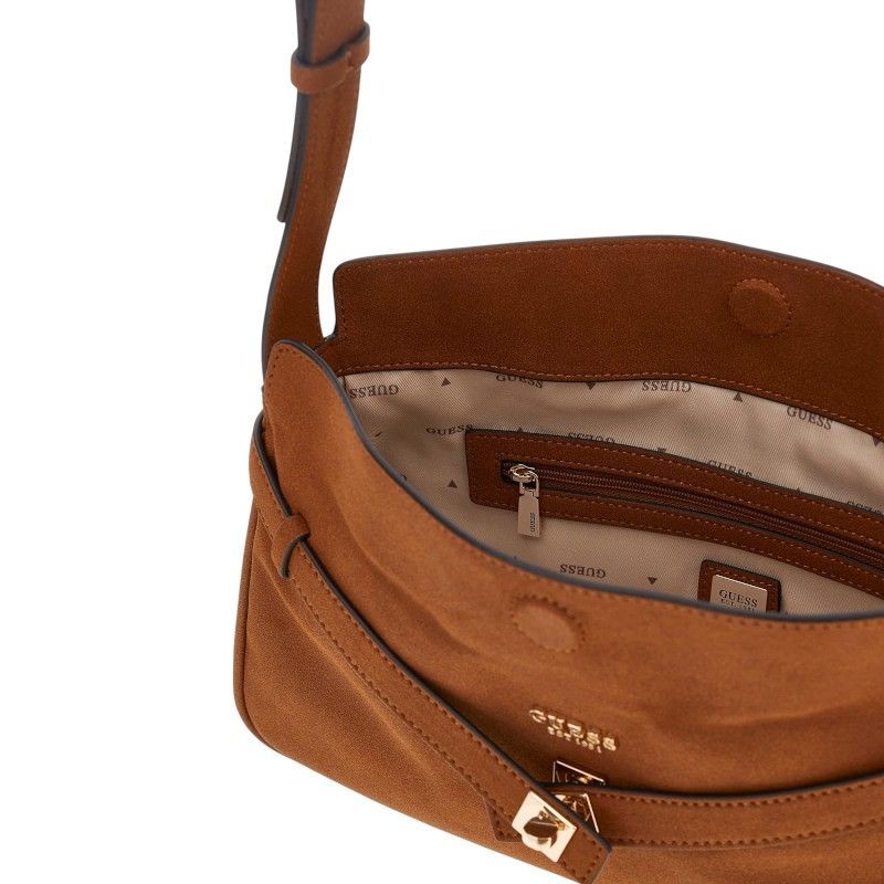 Guess - Ella shoulder Bag - Cognac