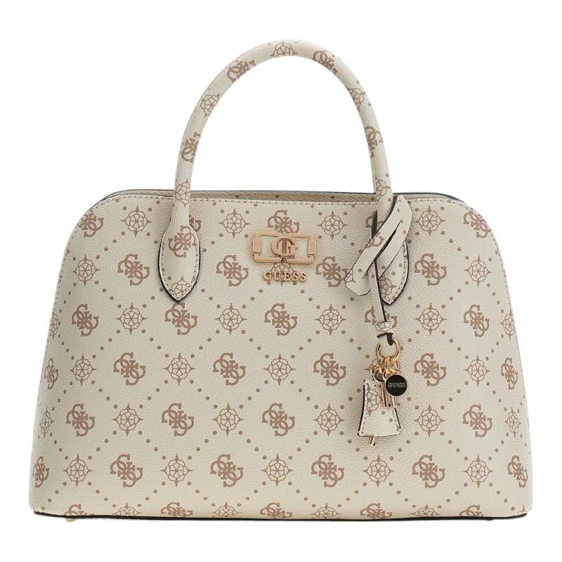 Guess - Emelie Logo 2 Comp Satchel - Beige