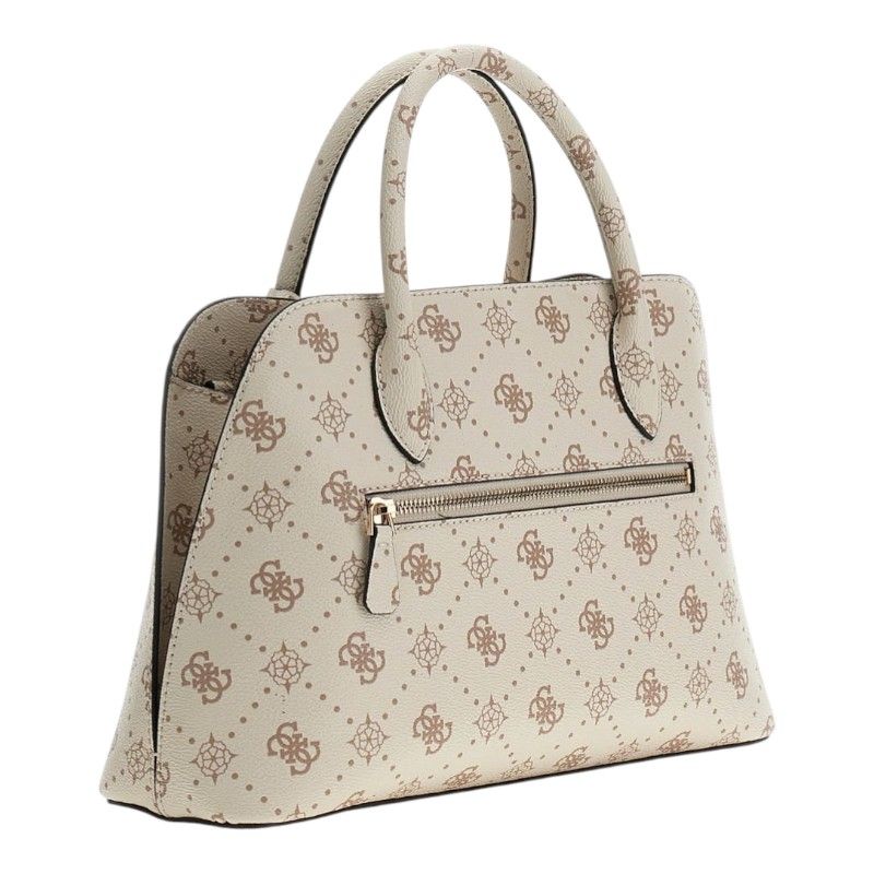 Guess - Emelie Logo 2 Comp Satchel - Beige