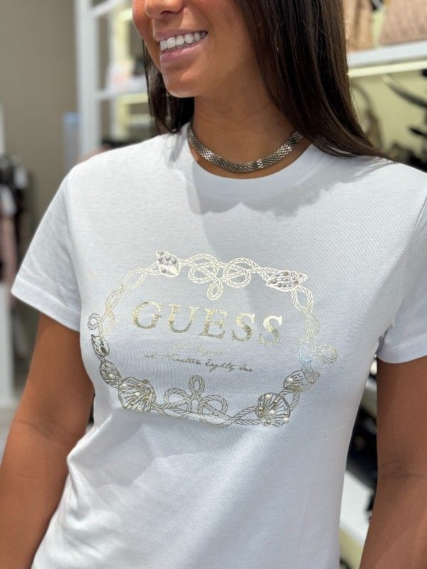 Guess - Eva Ss T-shirt - Wit