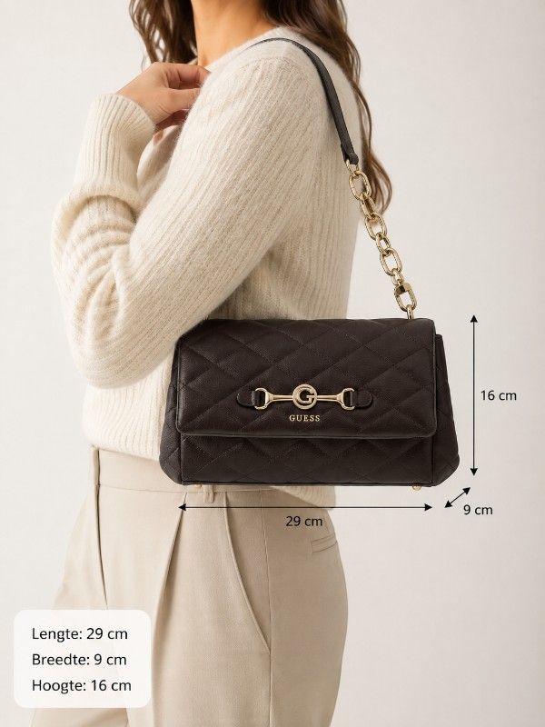 Guess - Frances Flap Shoulder Bag - Bruin