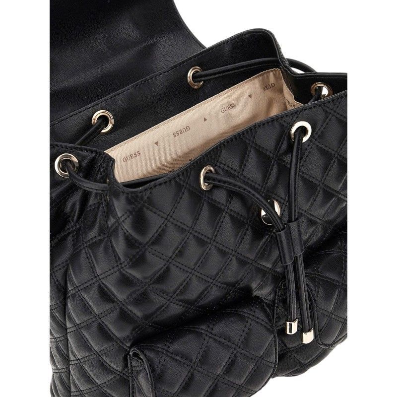 Guess - Giully II Flap Backpack - Zwart