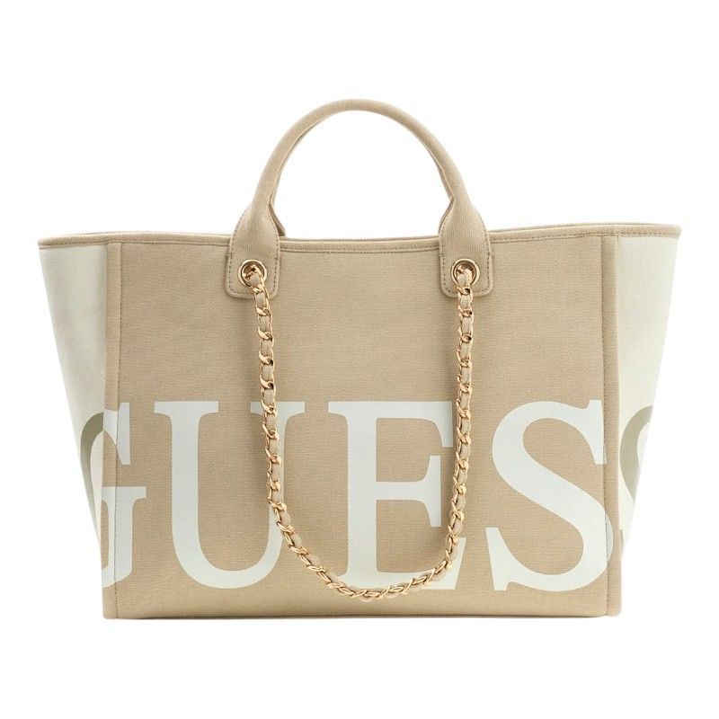 Guess - Guess Logo Beach Maxi Bag - Beige