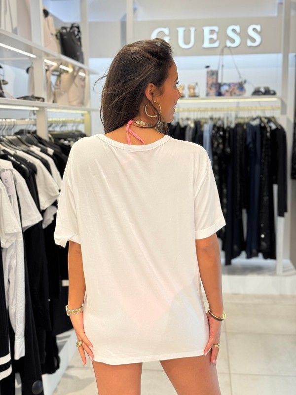 Guess - Guess Logo Long Ss Tee - Wit