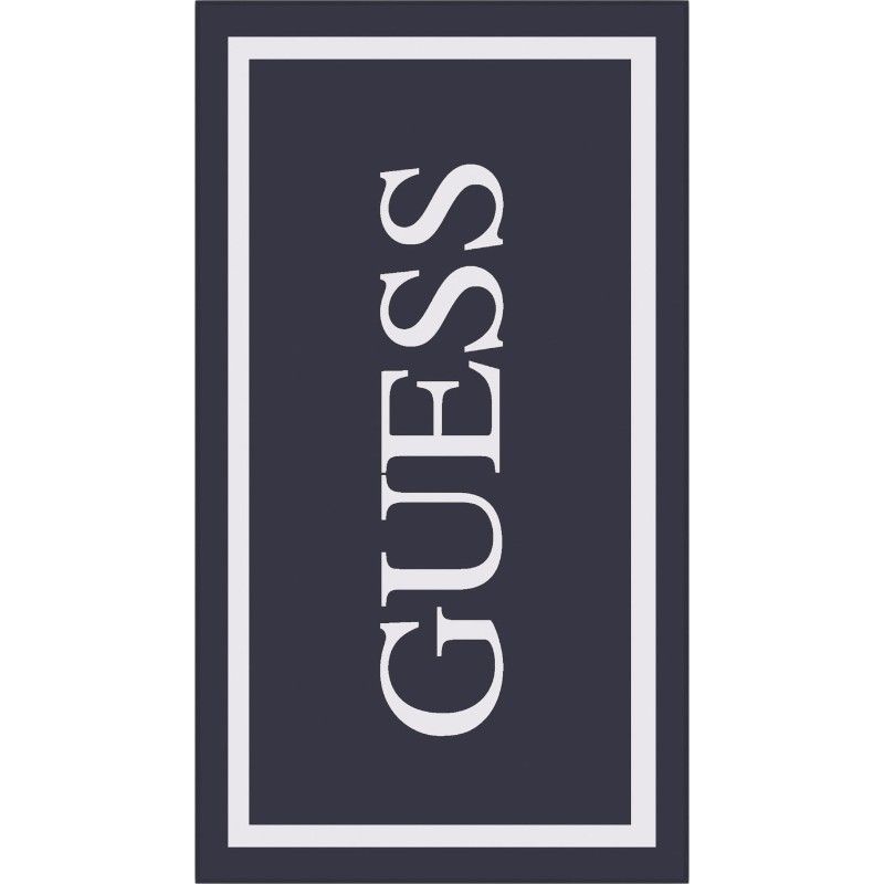 Guess - Towel Jacquard Guess Frame - Blauw