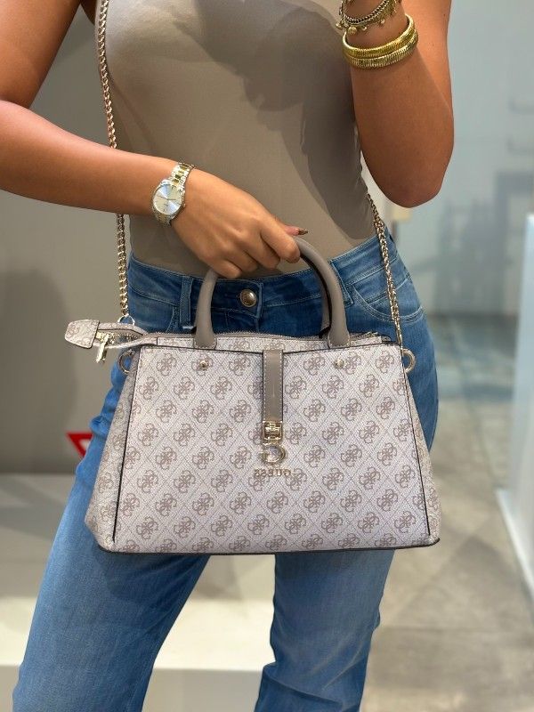Guess - Zamira Luxury Satchel - Beige