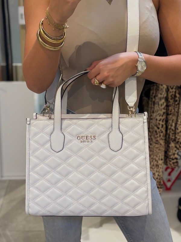 Guess - Tamsin 2 Comp Tote - Wit