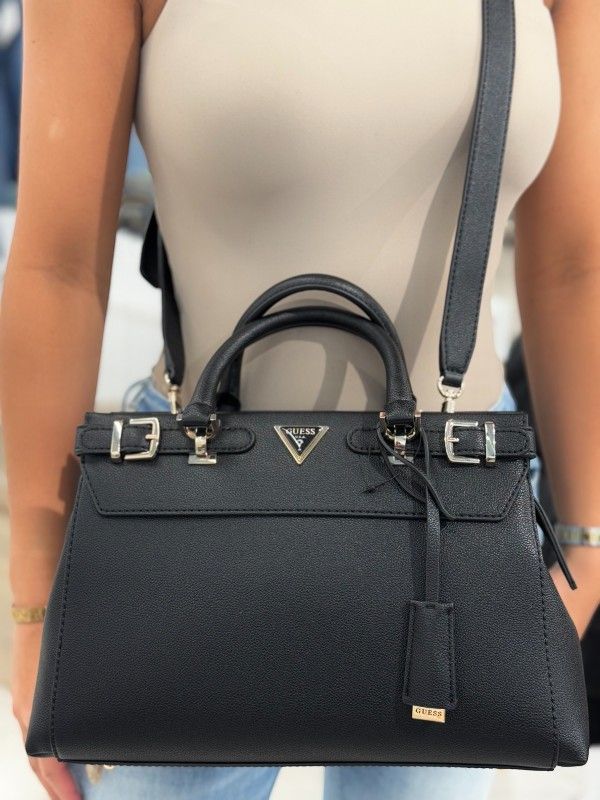 Guess - Eco Ali Luxury Satchel - Zwart