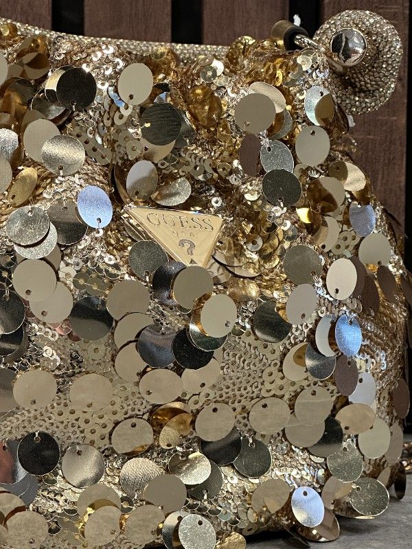 Guess - Holiday Shine Mini Pouch - Goud