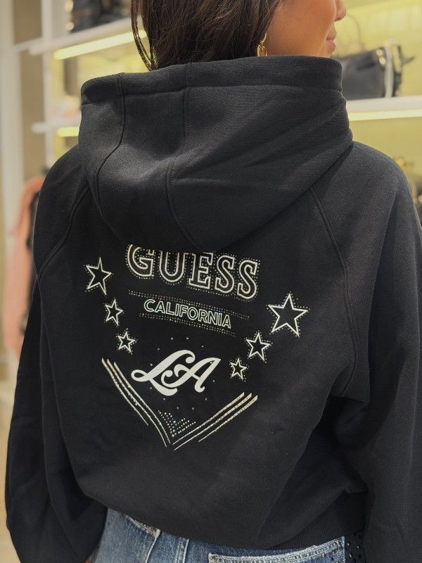 Guess - Hooded Krystal Sweatshirt - Zwart