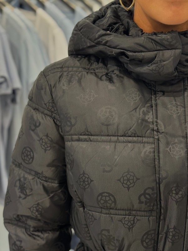 Guess - Imma Logo Midi Puffer - Zwart