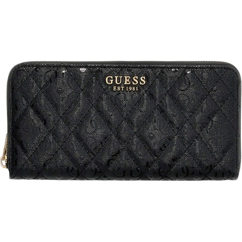 Guess - Isemay Slg Large Zip Around - Zwart
