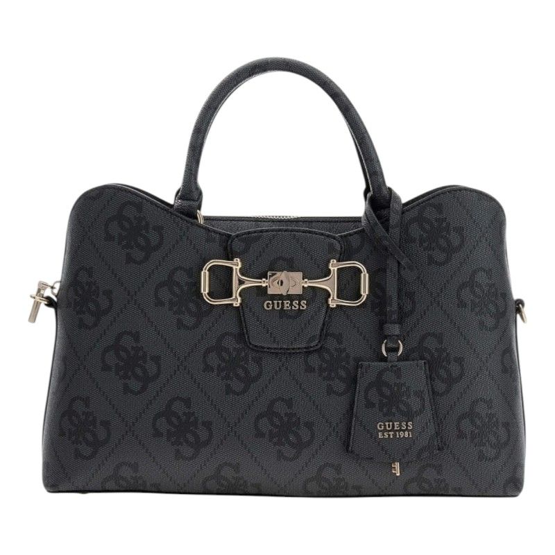 Guess - Janie Logo Girlfriend Satchel - Zwart
