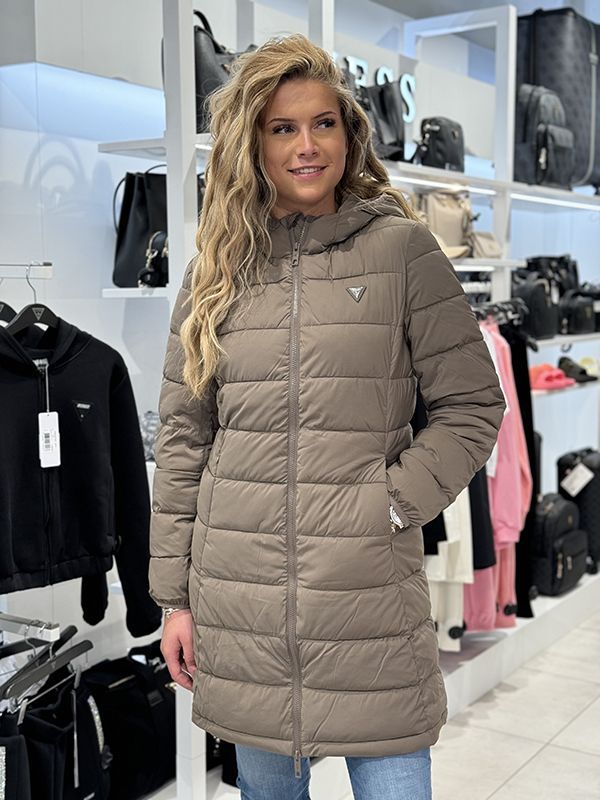 Guess Active - New Aleta Long Puffer Jacket - Bruin