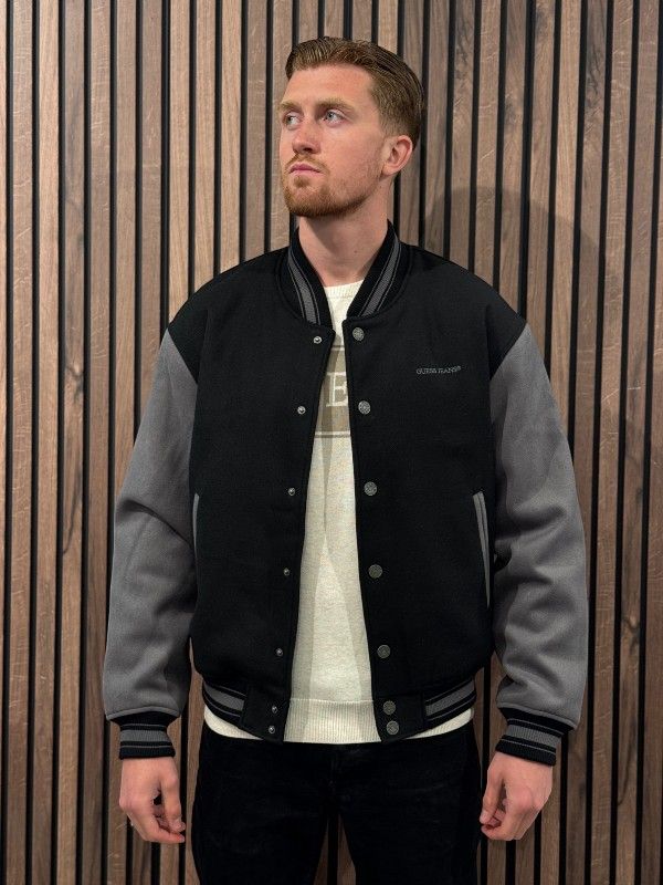 Guess Jeans - GJ Bomber Jacket With Logo Embro - Zwart